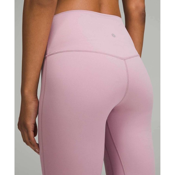 Lululemon Align High Rise Crop 23" Leggings Dusty Rose Blush Pink Sz 8 Run Yoga - Picture 3 of 12